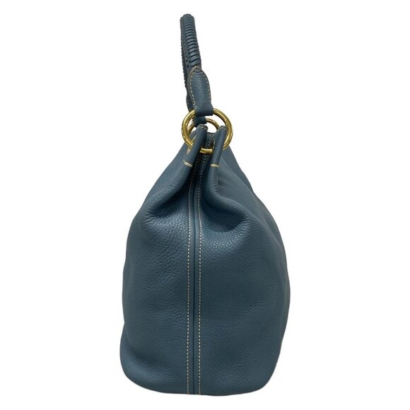 Auth PRADA - BR4829 Blue Gray Leather Shoulder Bag - Picture 4 of 16